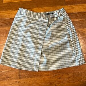 Brandy Melville wrap mini skirt green plaid excellent condition one size